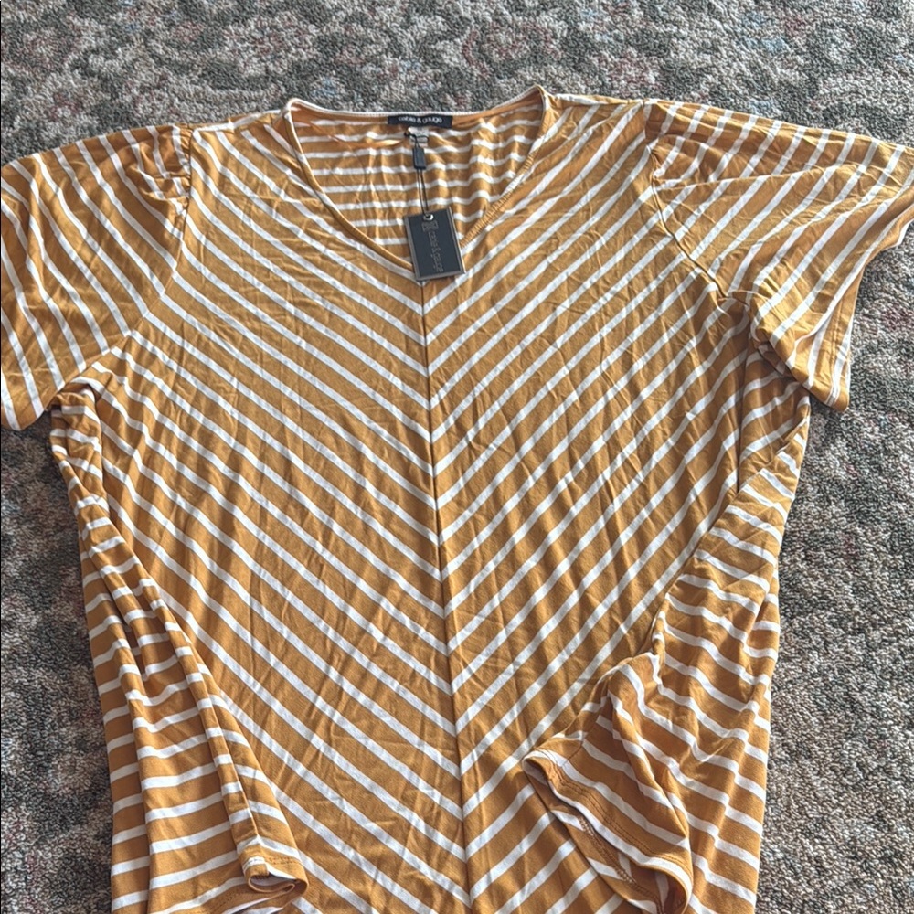 Cable & gauge size 3X stripes summer short sleeve women’s